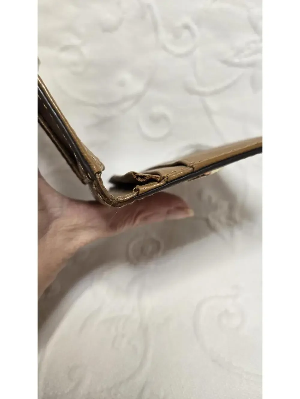 Tory Burch Brown Leather Bifold ID Wallet